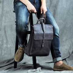 Leather Mens Black Cool Backpacks Large Travel Backpacks Hiking Backpacks for men