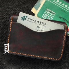 Cool Coffee Leather Mens Business Card Holder Coin Purse Small Change Wallet For Men