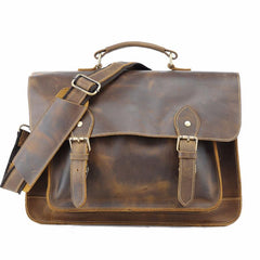 Vitnage Brown Leather Men's Camera Messenger Bag SLR SIDE BAG Camera Handbag For Men