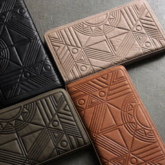Vintage LEATHER Womens Long Wallet Fashion Zipper Long Wallets FOR Women