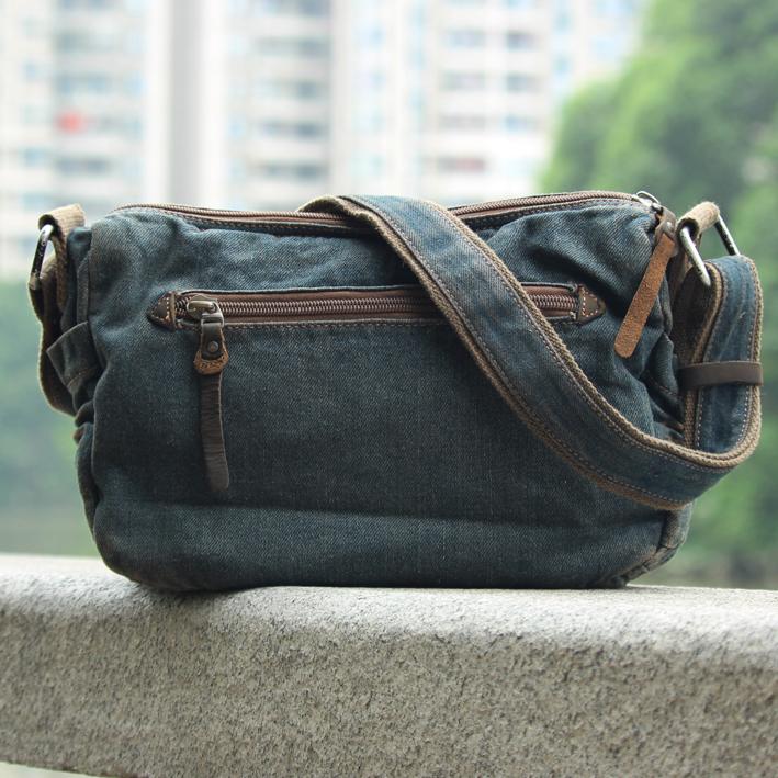 Denim Blue Mens Womens Large Side Bag Handbag Blue Jean Messenger Bag –  imessengerbags