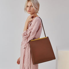 Stylish Leather Brown Womens Shoulder Bag Crossbody Bag Purse for Women