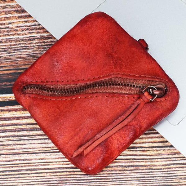 Vintage Small Leather Men's Coin Holder Change Wallet Change Holder For Men FY00351001