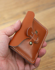 Slim Leather Card Holder Women Brown Mini Coin Wallet Cute Card Wallets For Women