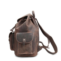 Cool Leather Mens School Backpack Vintage Travel Backpack Satchel Backpack for Men