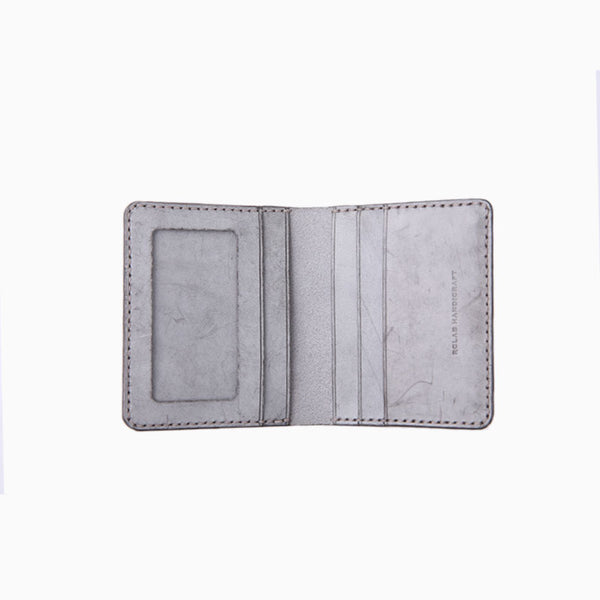 Handmade Leather Womens Slim License Wallet Front Pocket Wallet Slim Card Wallet for Women