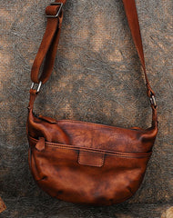 Green Leather Womens Saddle Shoulder Bags Saddle - Open View