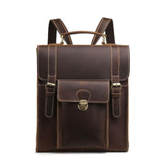 Cool Leather Mens Briefcase Messenger Bag Shoulder Bag Satchel Backpack for men