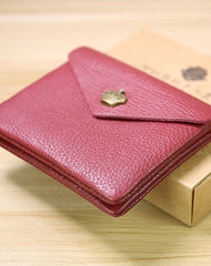 Cute Women Crown Wine Red Leather Mini Billfold Wallet Coin Wallets Slim Change Wallets For Women