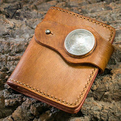 Handmade Leather billfold Mens Chain Biker Wallet Cool Leather Wallet With Chain Wallets for Men