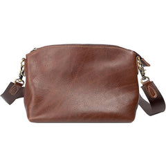 Brown Leather Mens Casual Small Courier Bags Messenger Bag Black Postman Bag For Men