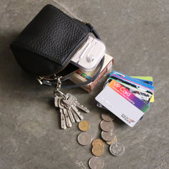 Mini LEATHER Womens Wristlet Wallet Change Wallet Makeup Pouch FOR Women