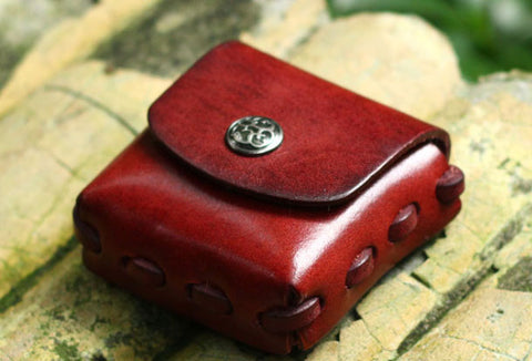 Handmade Leather Mens Cool Change Coin Wallet Coin Holder Coin Pouch Case for Men - EverHandmade