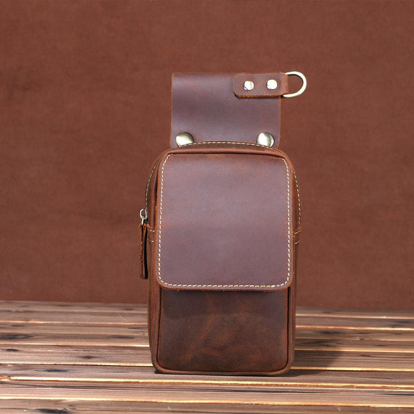 Brown Leather Phone Holster Leather Cell Phone Holster Leather Belt Pouch Mobile FY01292185