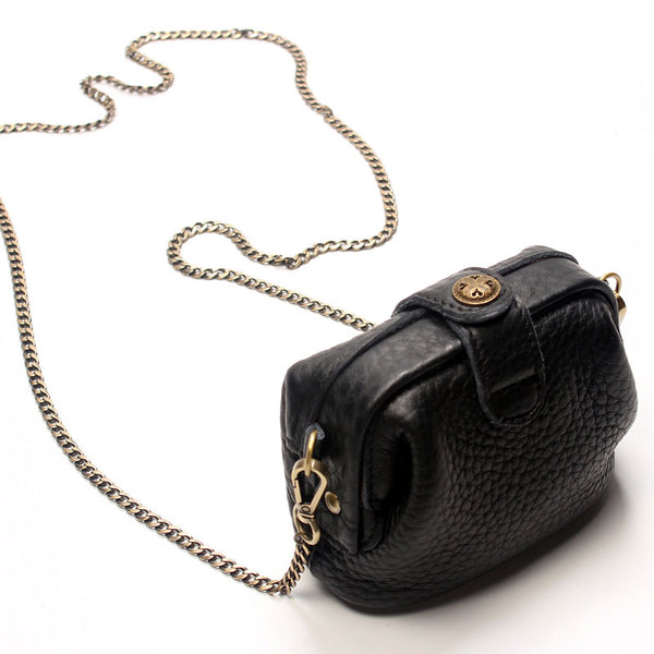 Vintage LEATHER WOMEN Mini Doctor Purse Chain SHOULDER BAG Purses FOR WOMEN