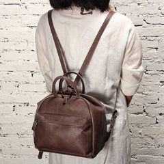 LEATHER WOMEN Backpack Purses Cute Vintage School Backpacks FOR WOMEN