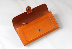 Handmade Genuine leather long wallet clutch wallet purse checkbook wallet women