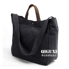Mens Waxed Canvas Shopper Bag Canvas Tote Bag Canvas Shoulder Bag for Men