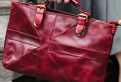 Handmade handbag briefcase purse leather crossbody bag purse shoulder bag for women