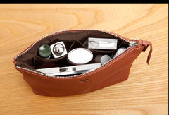 Genuine Leather Long Wallet Zipper Clutch Wallet Coin Change Makeup Wallet Purse For Women