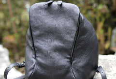 Handmade Leather backpack bag shoulder bag black women leather purse - EverHandmade