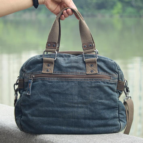 Fashion Blue Denim Mens Womens HandBag Shoulder Bags Blue Jean Messenger Bags Fo AIZ01451075