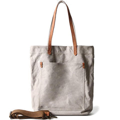 Khaki Vintage Canvas Men Womens Large Tote Bag Green Canvas Shoulder Tote Bag Shopper Tote For Men
