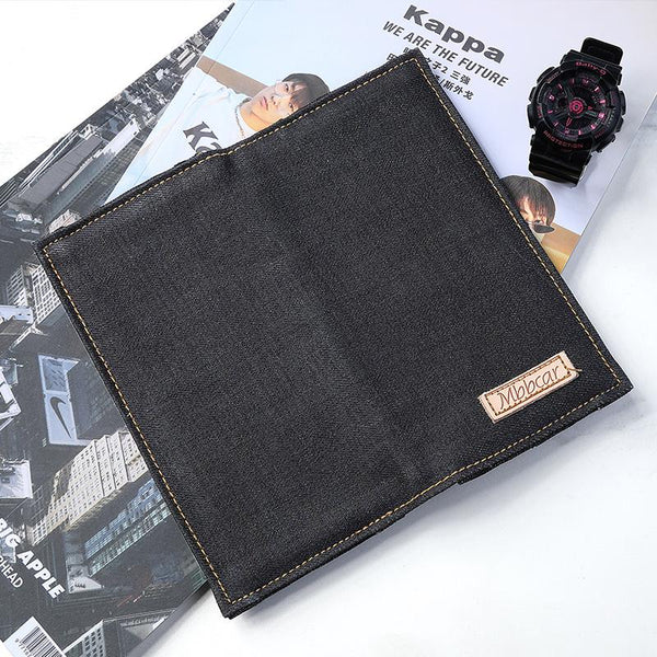 Cool Denim Mens Jean Long Wallet Bifold Slim Long Wallets For Men MBB00781003