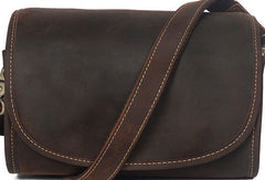 Vintage Leather Saddle Messenger Bag Mens Side Bag Postman Bag For Men