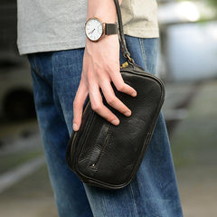 Coffee Cool Leather Mens Long Wallets Large - Side View