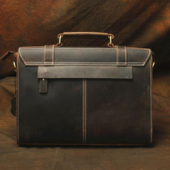 Vintage Mens Leather 13inch Laptop Briefcase Bag Business Bag Shoulder Bags For Men