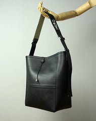 Large Womens Khaki Leather Shoulder Barrel Tote Bag Bucket Tote Handbag Purse Work Bag for Ladies