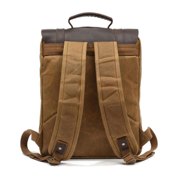 Mens Canvas Leather Backpack Canvas Travel Backpacks Canvas School Backpacks for QGX01951047