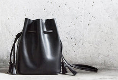 Genuine Leather bucket bag shoulder bag for women leather crossbody bag - EverHandmade