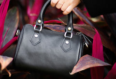 Genuine Leather Handbag Boston Bag Crossbody Bag Shoulder Bag Purse For Women - EverHandmade