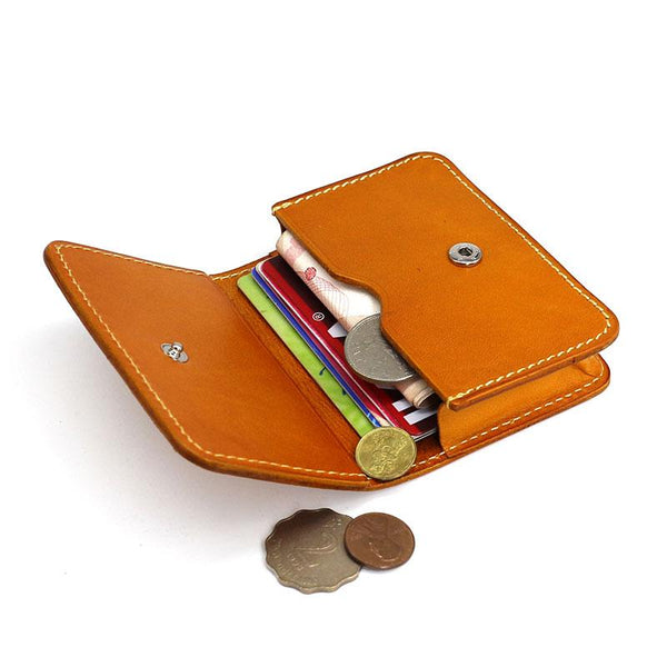 Cool Leather Mens Card Wallet Front Pocket Wallets Small Change Wallet for Men SEP00681027