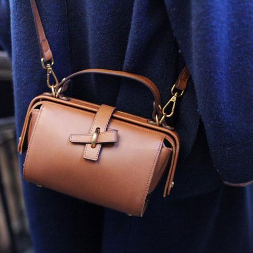 Mini Leather Crossbody Bag Bucket Style Purse - Annie Jewel
