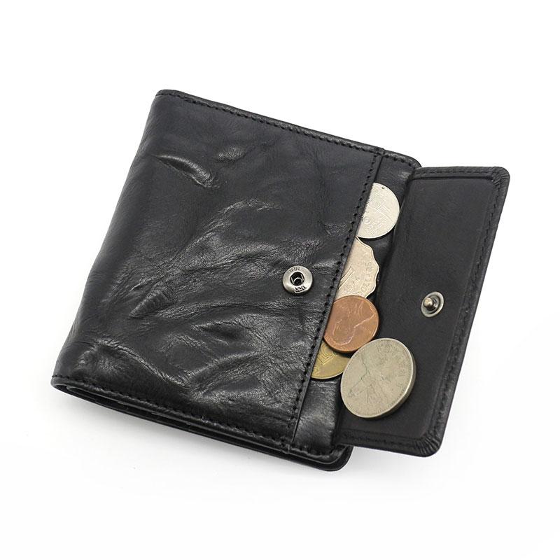 Leather Mens Front Pocket Wallet Small Wallet Slim Wallet billfold Card Wallet for Men