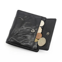 Leather Mens Front Pocket Wallet Small Wallet Slim Wallet billfold Card Wallet for Men