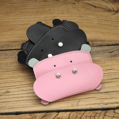 Cute LEATHER Womens Small Hippo Change Wallet Leather Card Wallet FOR Women
