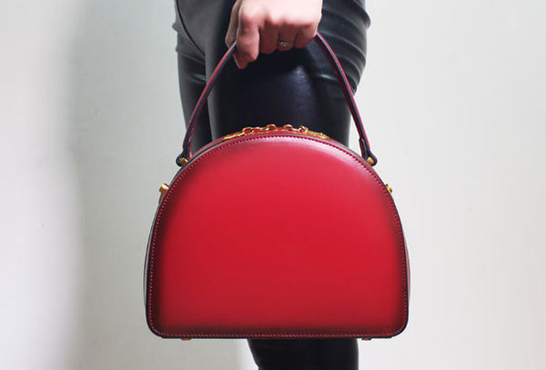 Genuine Leather semi-circle handbag shoulder bag for women leather crossbody bag MY027801087