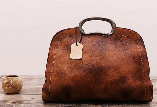 Handmade Vintage Leather Women Handbag Shoulder Bag Purse for Women