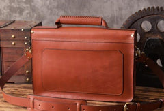 Handmade leather men Briefcase messenger vintage shoulder laptop bag vintage bag - EverHandmade