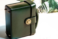 Genuine Leather Handbag Box Cabinet Crossbody Bag Shoulder Bag Purse For Women - EverHandmade