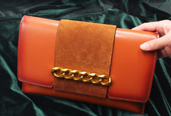 Genuine Leather Clutch Bag Purse Shoulder Bag for Women Leather Crossbody Bag - EverHandmade