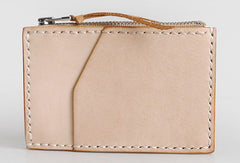 Handmade Leather card change zipper coin wallet purse cute small women wallet - EverHandmade