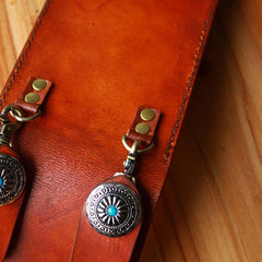 Handmade Cool Leather Belt Pouch Mens Waist Bag Cell Phone Holsters for Men