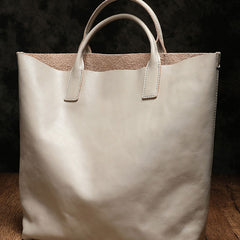 Genuine Fashion Leather Brown Gray Tote Bag Shopper Bag Tote Purse For Women