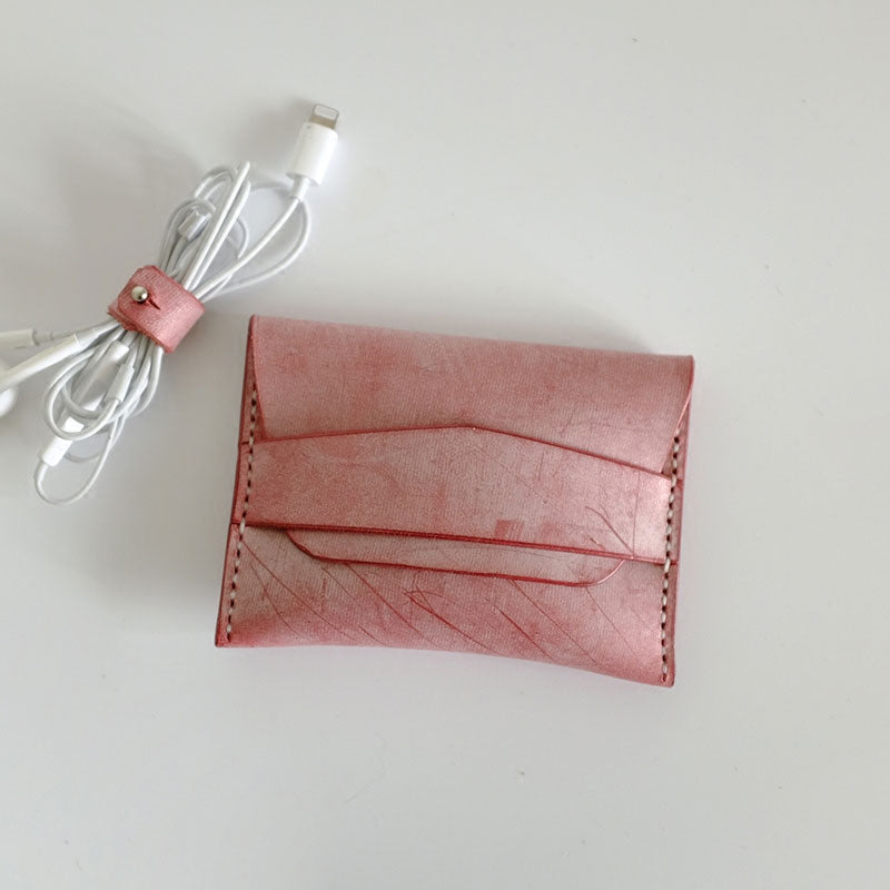 Handmade LEATHER Womens Small Card Wallet Leather Small Coin Change Wallet FOR Women