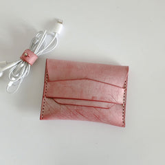 Handmade LEATHER Womens Small Card Wallet Leather Small Coin Change Wallet FOR Women